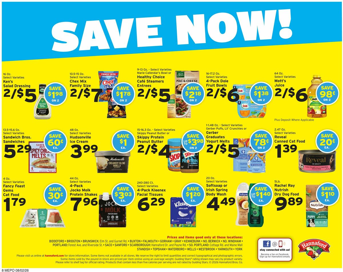 Hannaford Weekly Ad from August 2