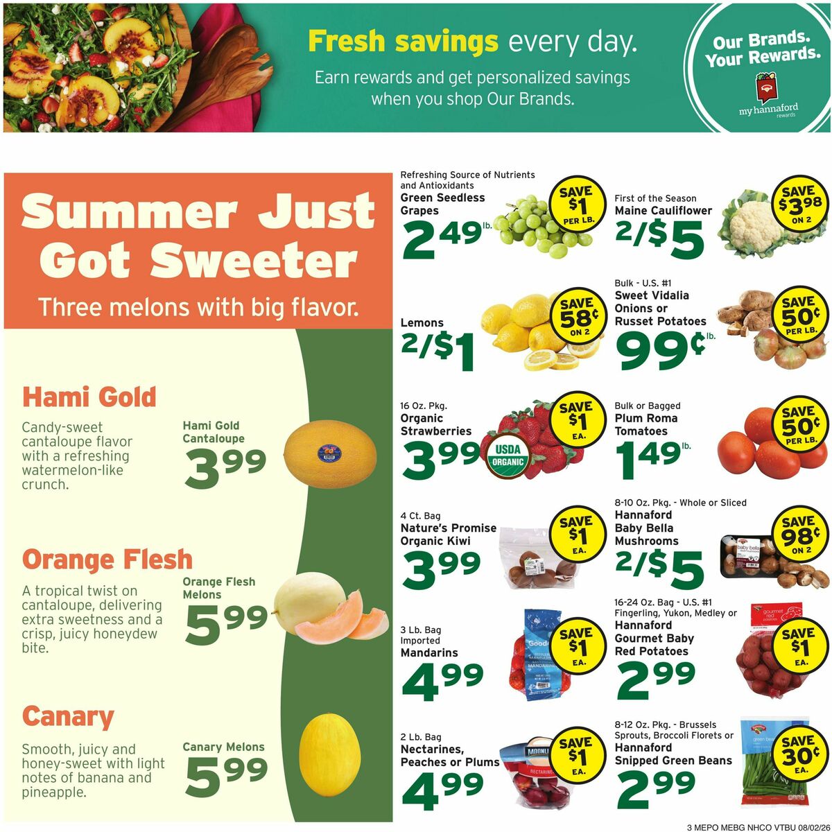 Hannaford Weekly Ad from August 2