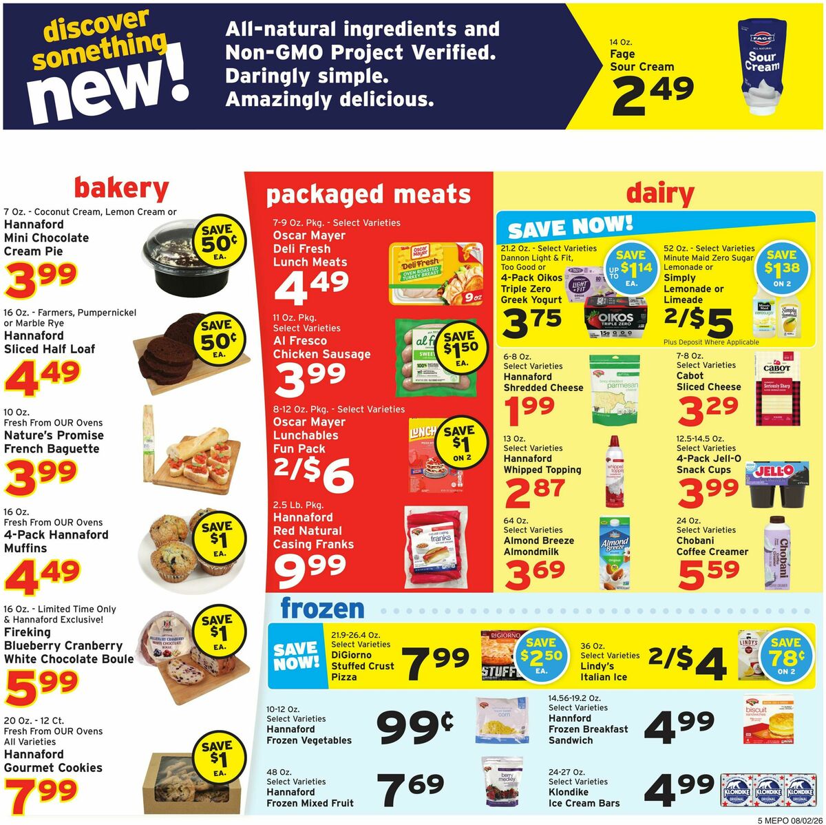 Hannaford Weekly Ad from August 2