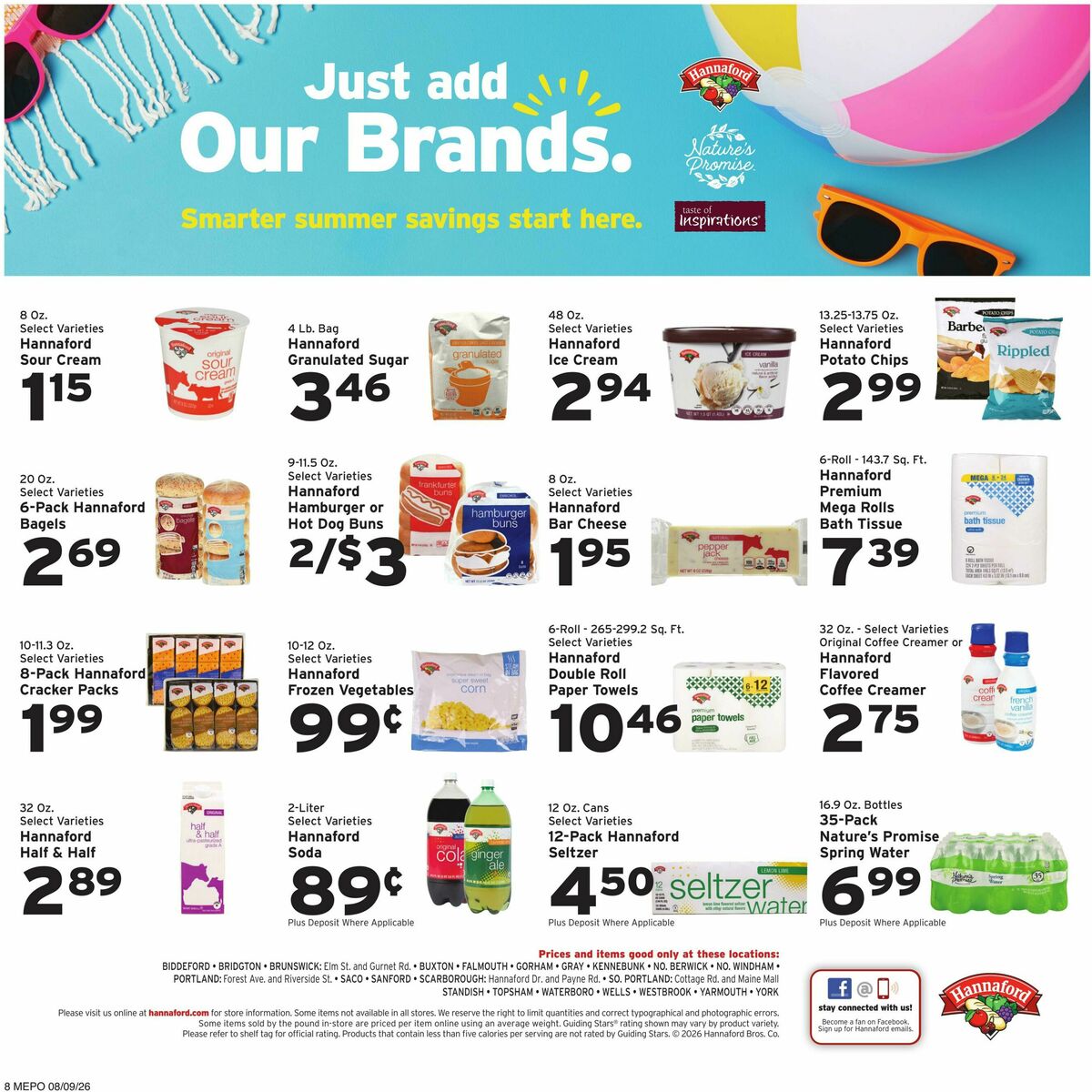 Hannaford Weekly Ad from August 9