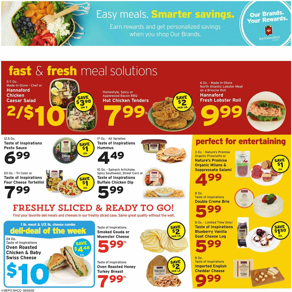 Hannaford Weekly Ad from August 9