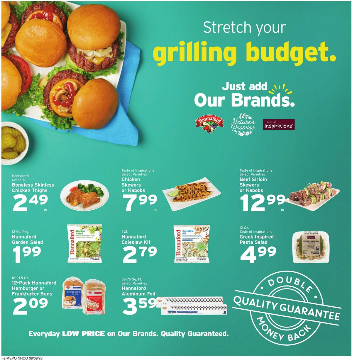 Hannaford Weekly Ad from August 9