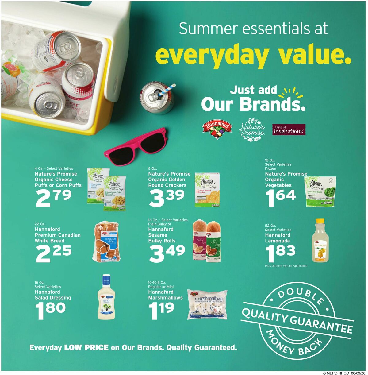 Hannaford Weekly Ad from August 9