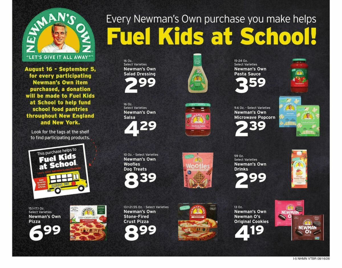 Hannaford Weekly Ad from August 16