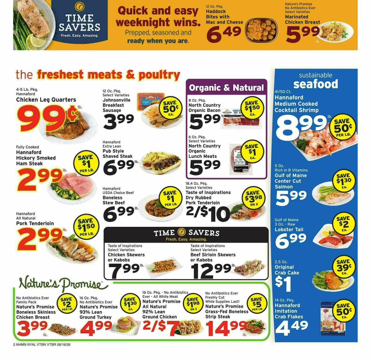 Hannaford Weekly Ad from August 16