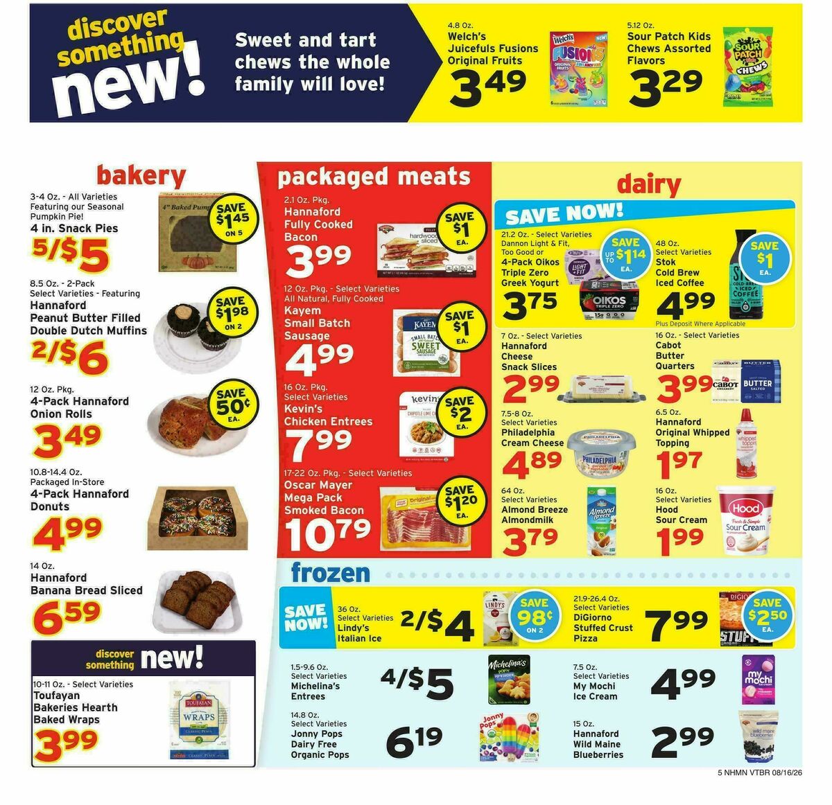 Hannaford Weekly Ad from August 16