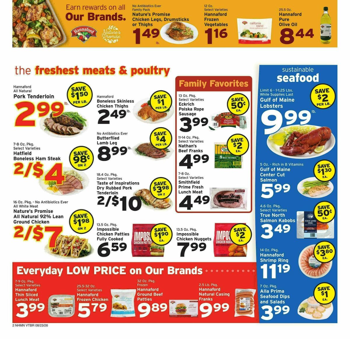 Hannaford Weekly Ad from August 23