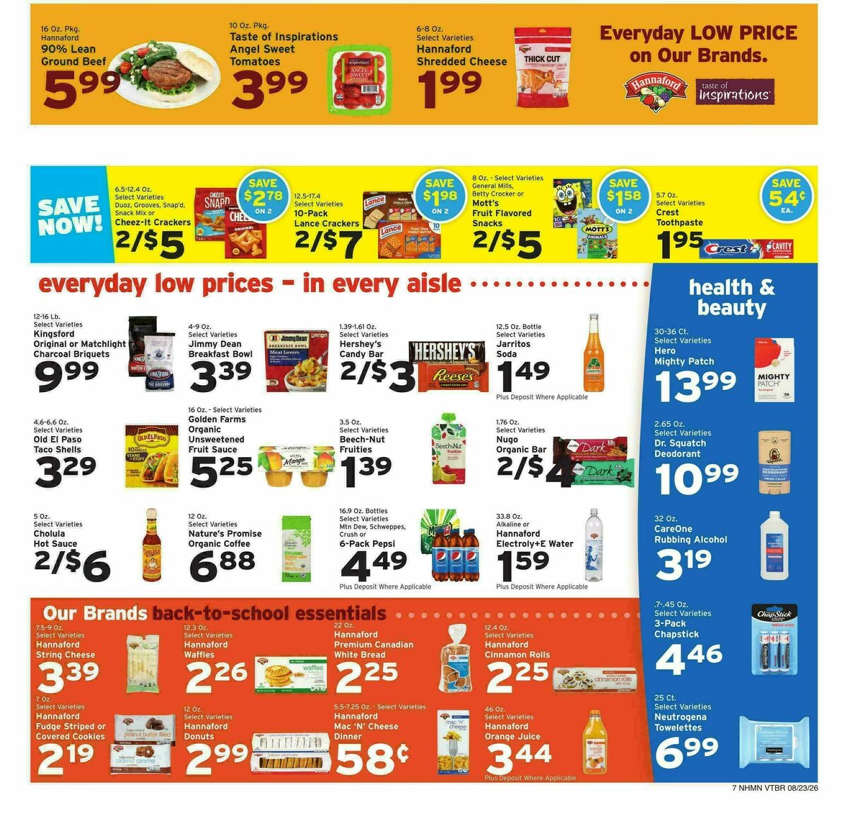 Hannaford Weekly Ad from August 23