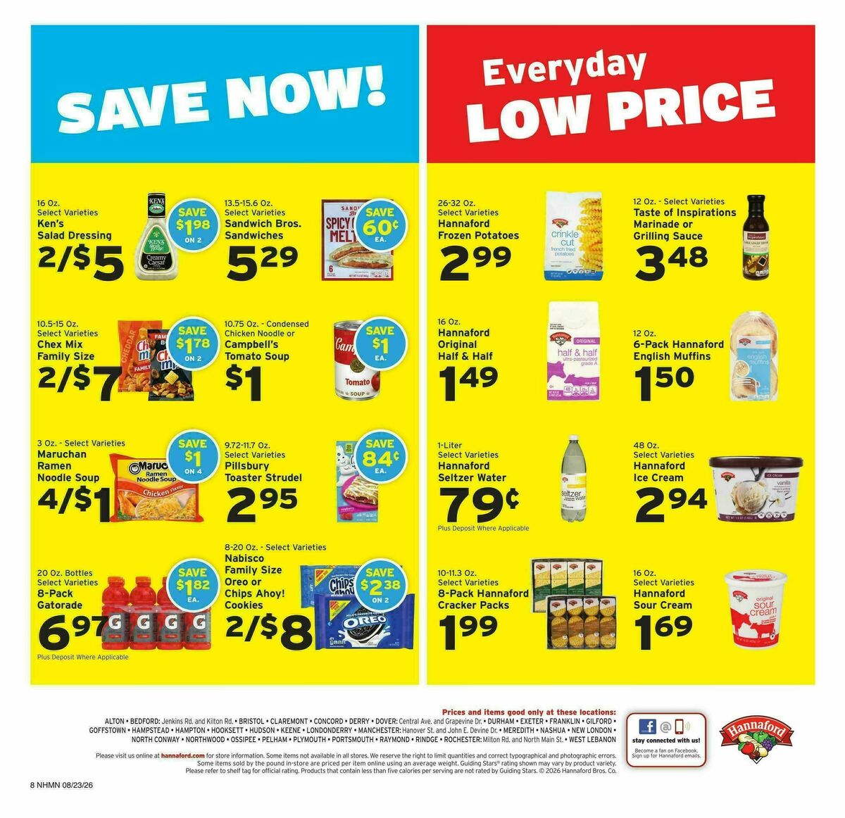Hannaford Weekly Ad from August 23