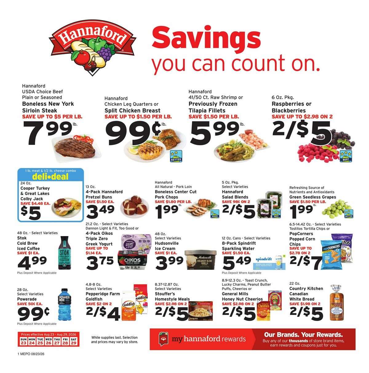 Hannaford Weekly Ad from August 30