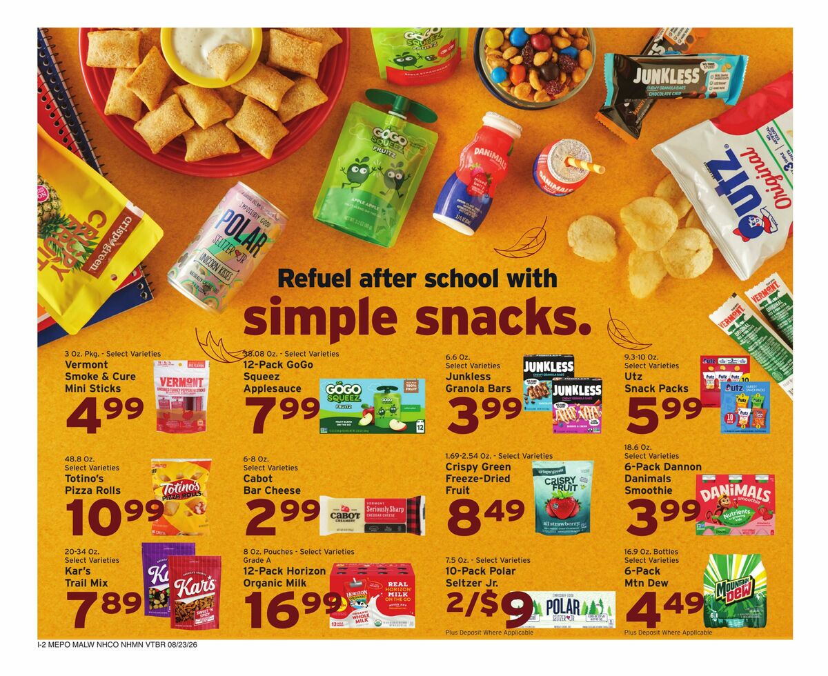 Hannaford Weekly Ad from August 30