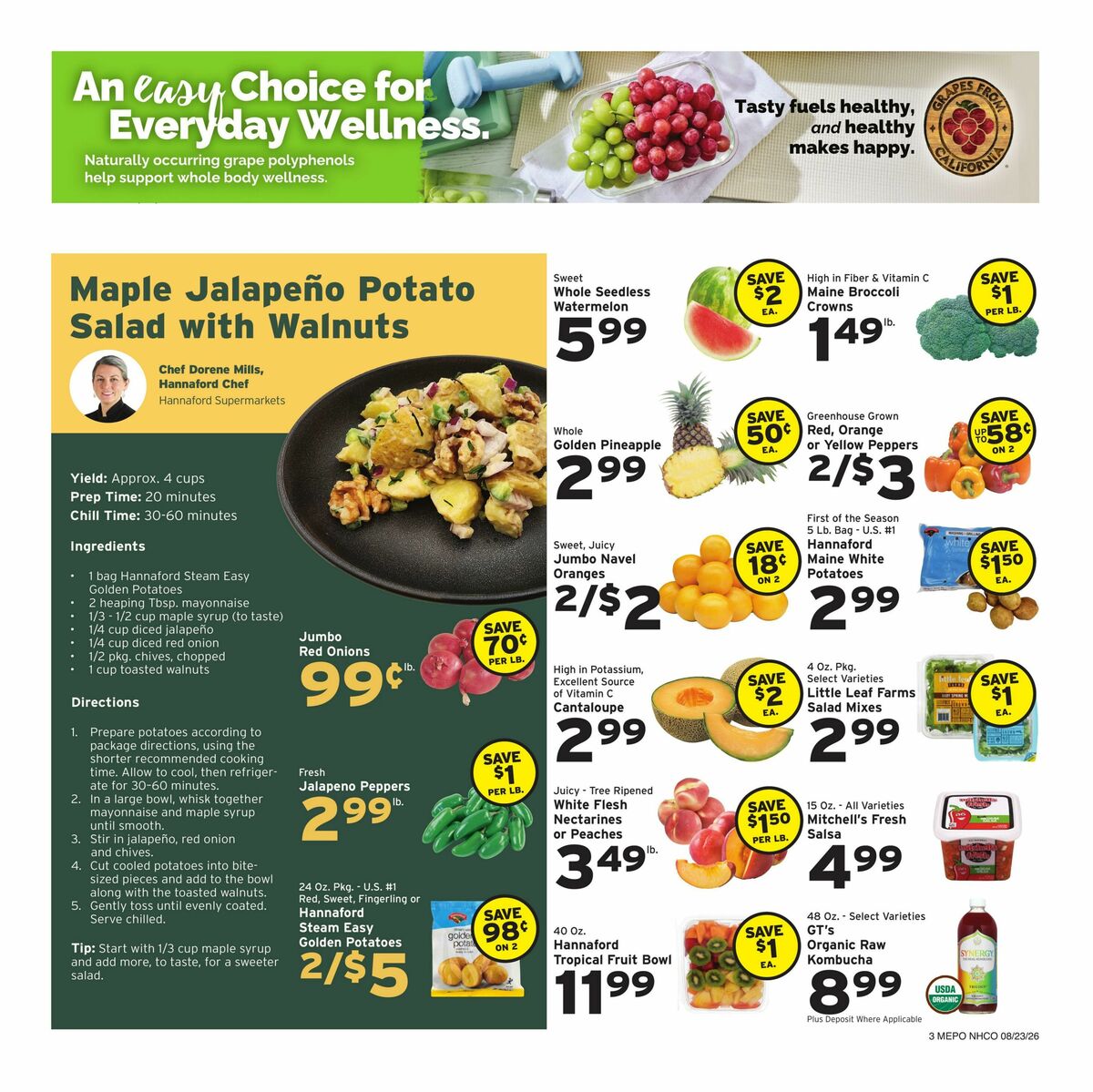 Hannaford Weekly Ad from August 30