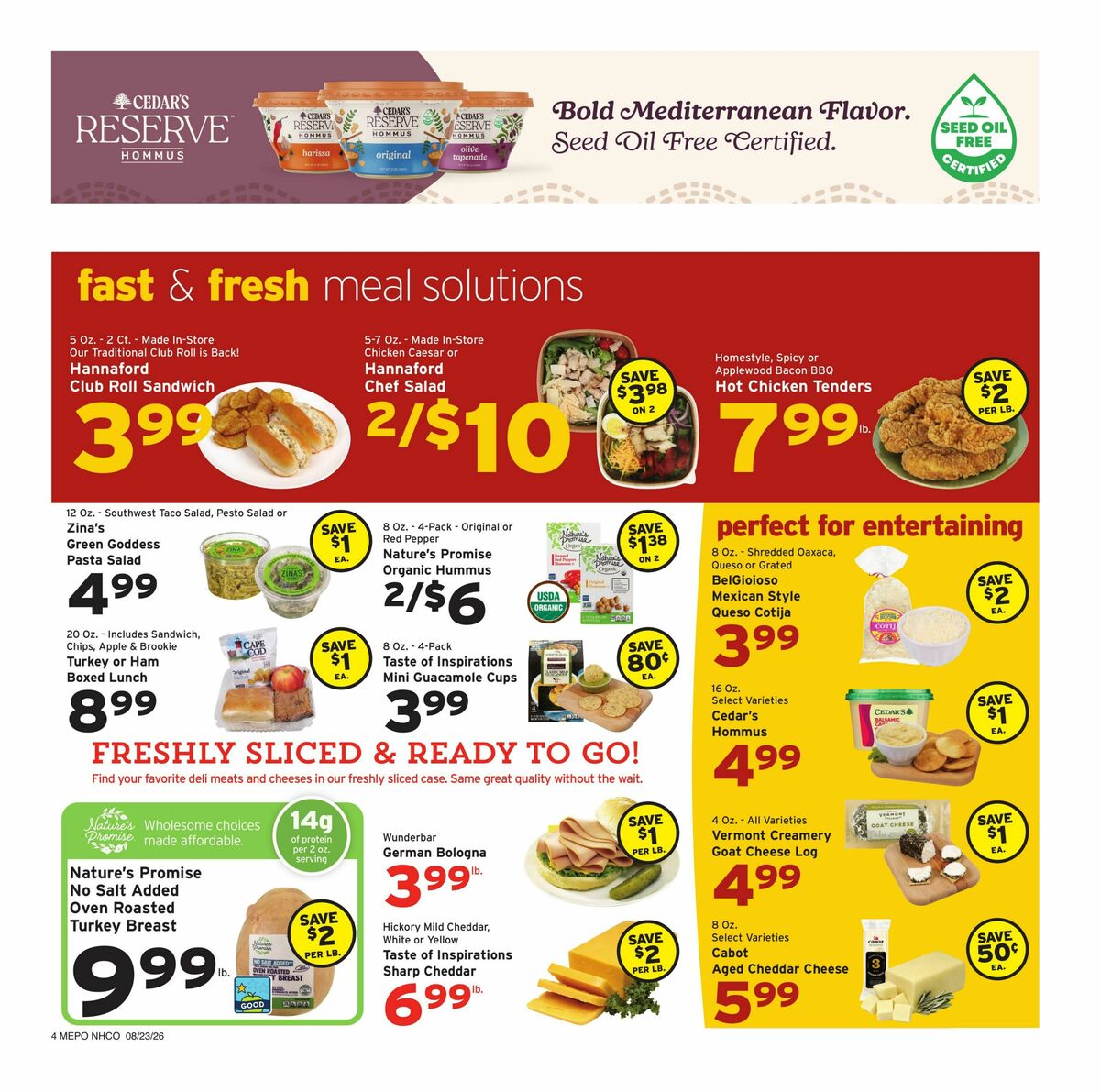 Hannaford Weekly Ad from August 30