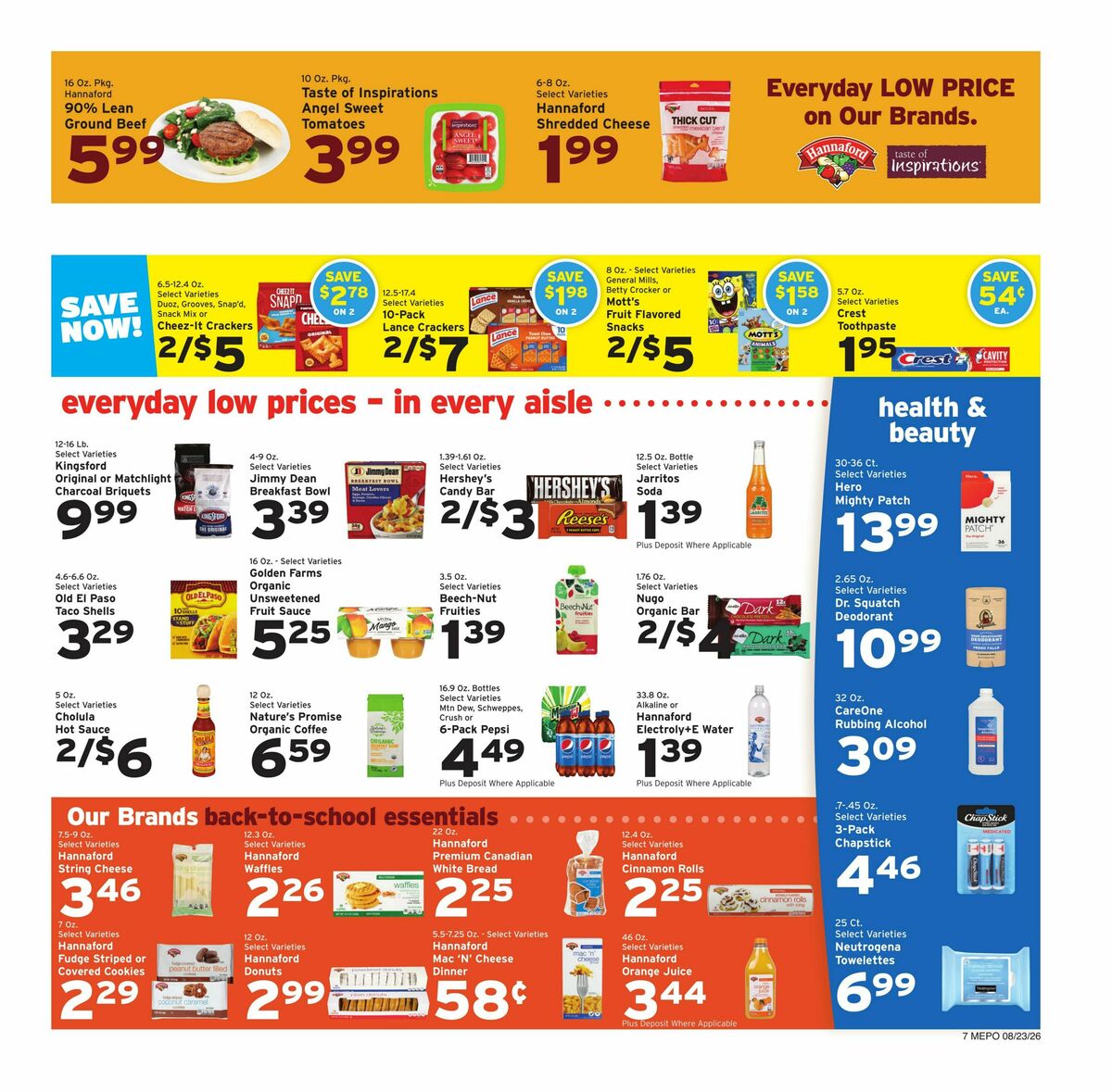 Hannaford Weekly Ad from August 30