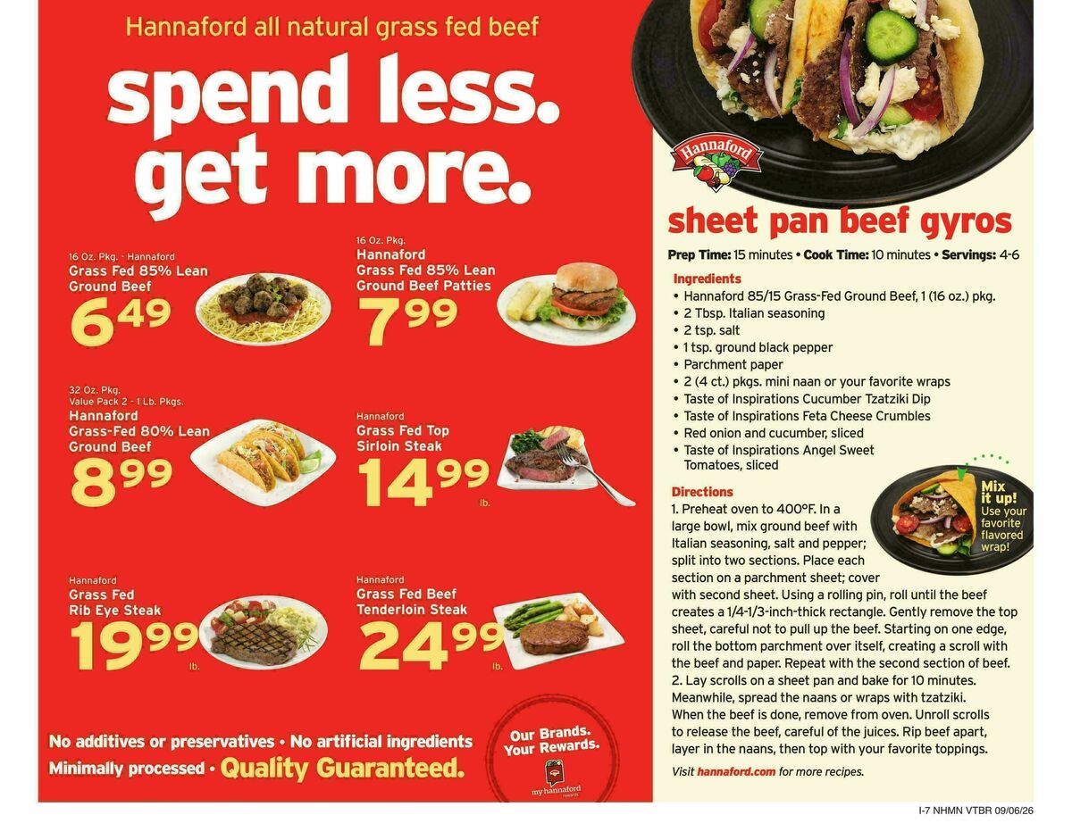 Hannaford Weekly Ad from September 6