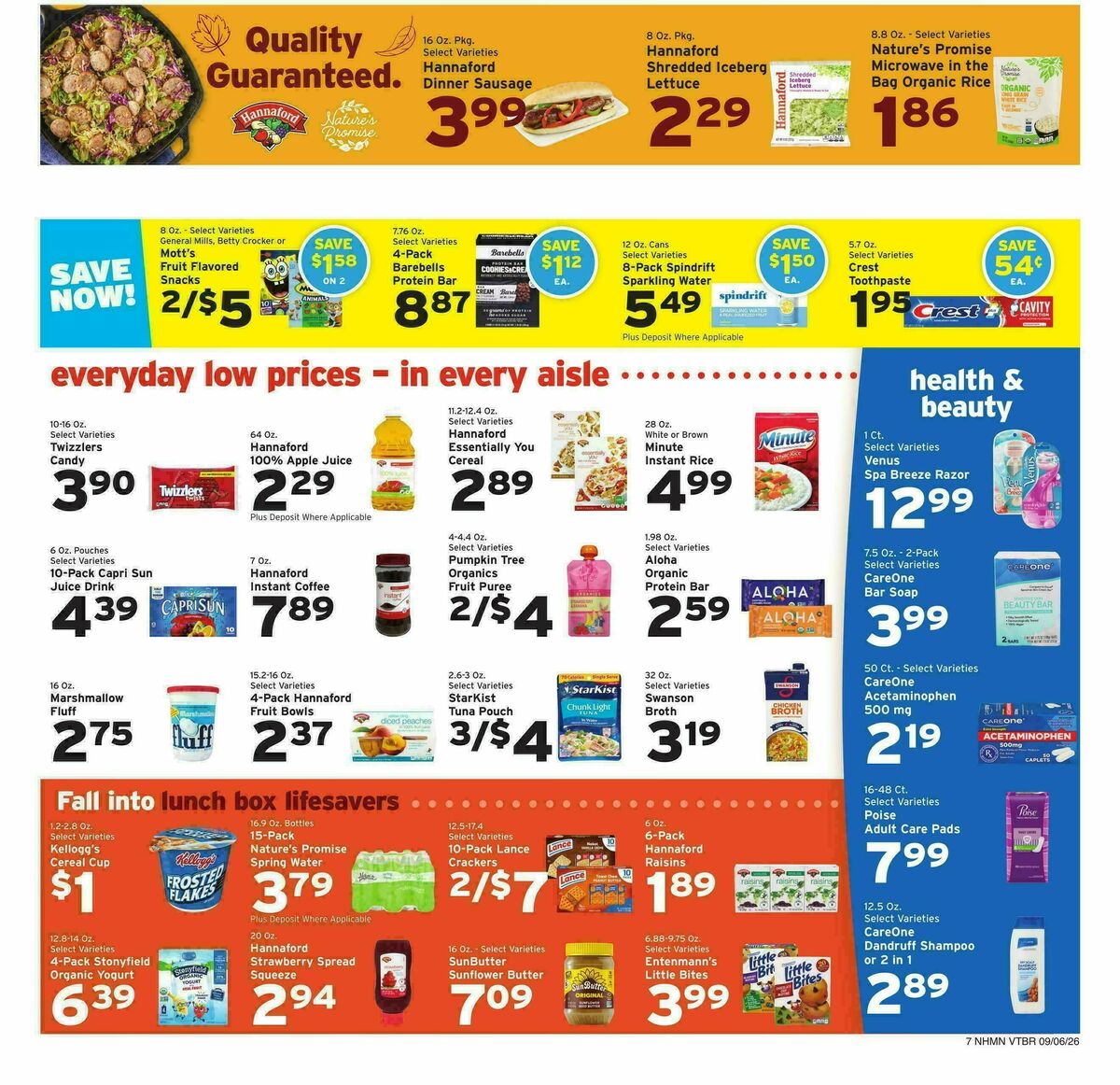 Hannaford Weekly Ad from September 6