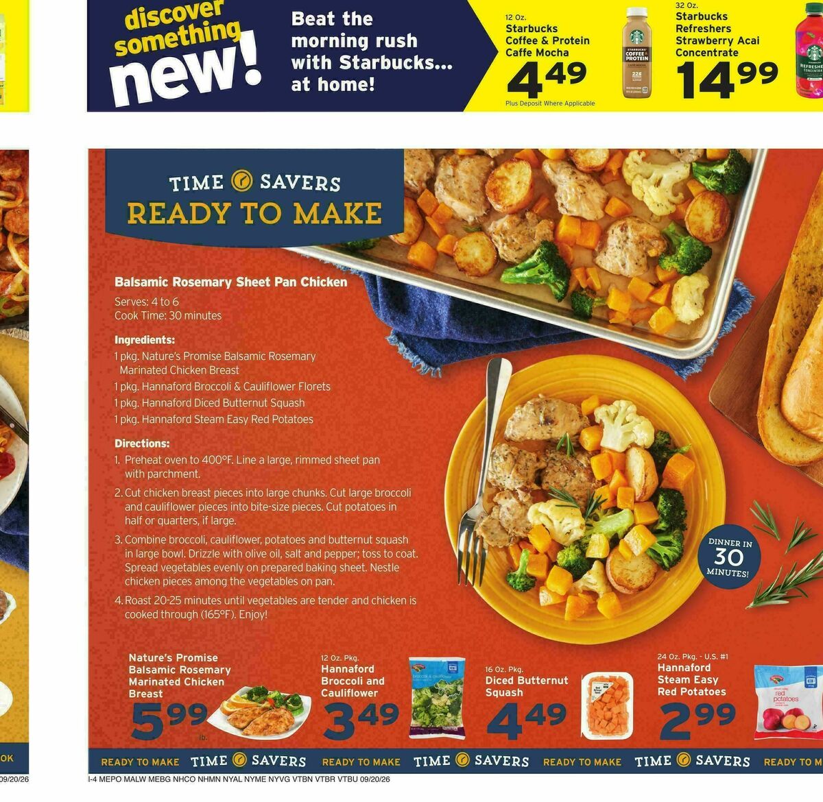 Hannaford Weekly Ad from September 20