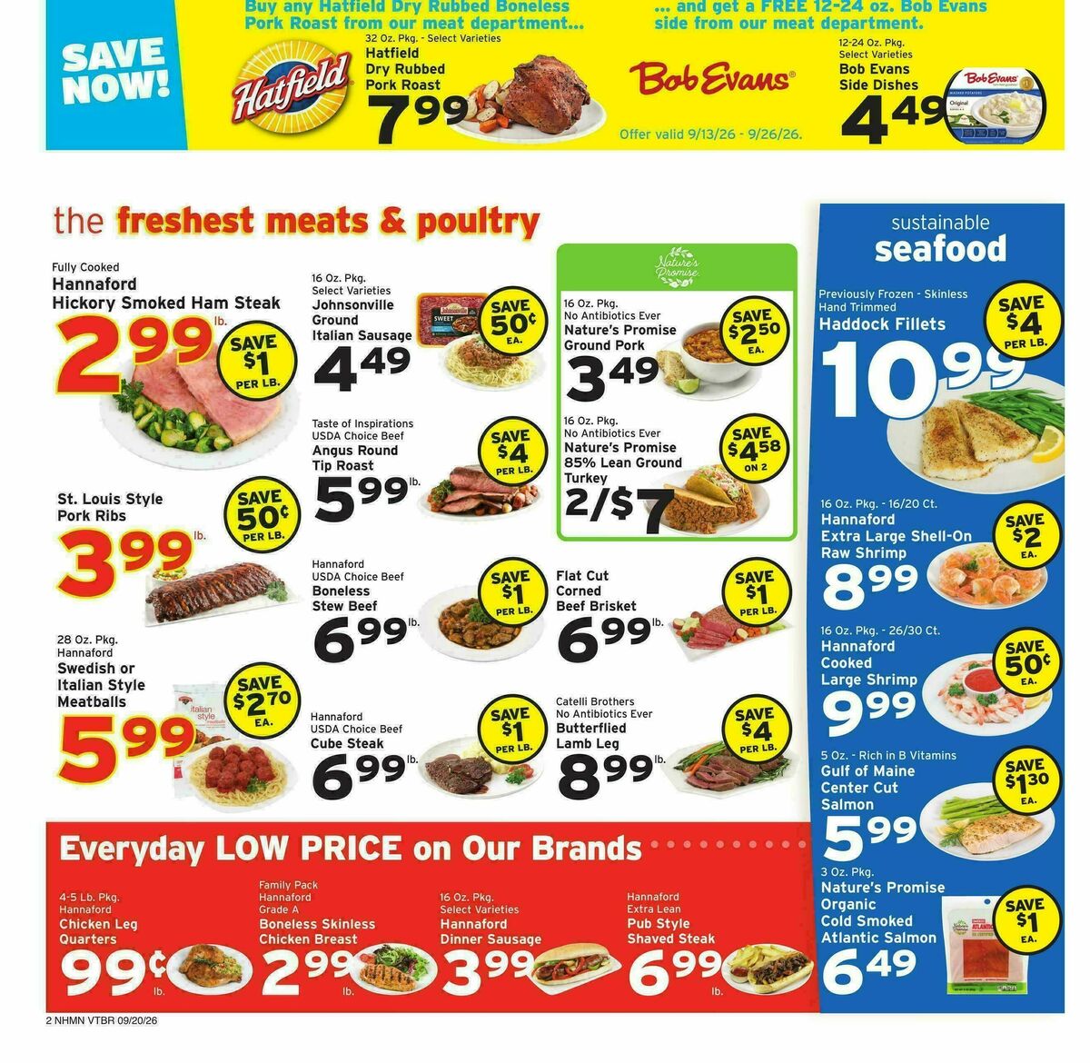 Hannaford Weekly Ad from September 20