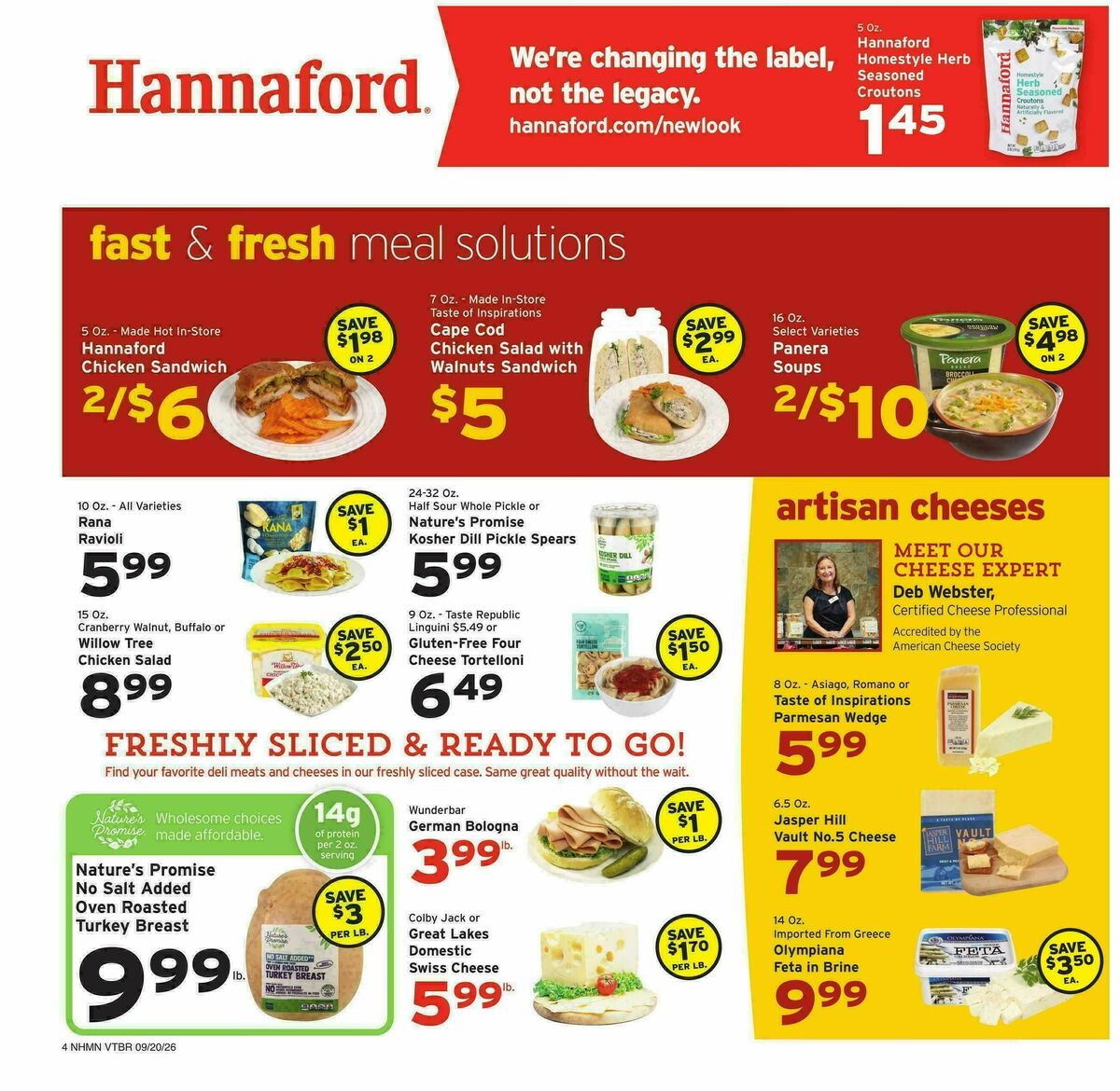 Hannaford Weekly Ad from September 20