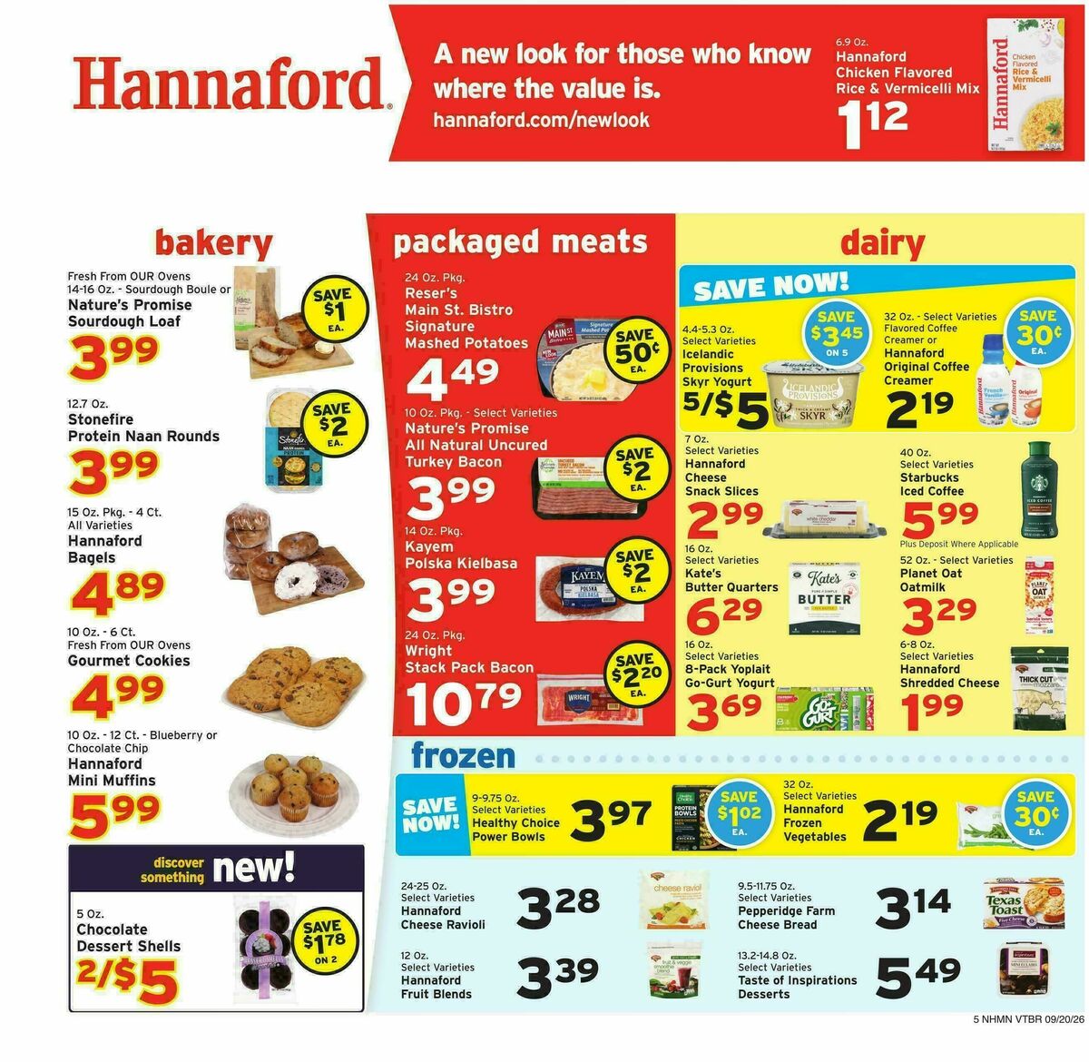 Hannaford Weekly Ad from September 20