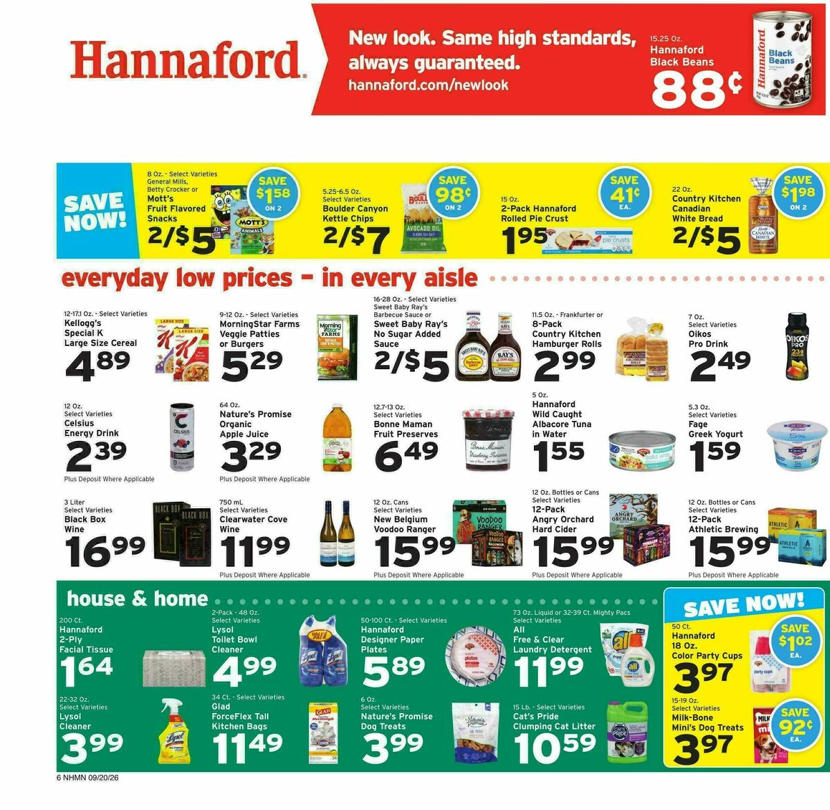 Hannaford Weekly Ad from September 20