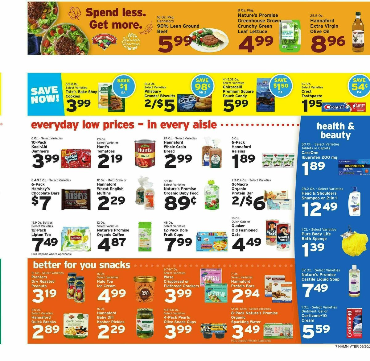 Hannaford Weekly Ad from September 20