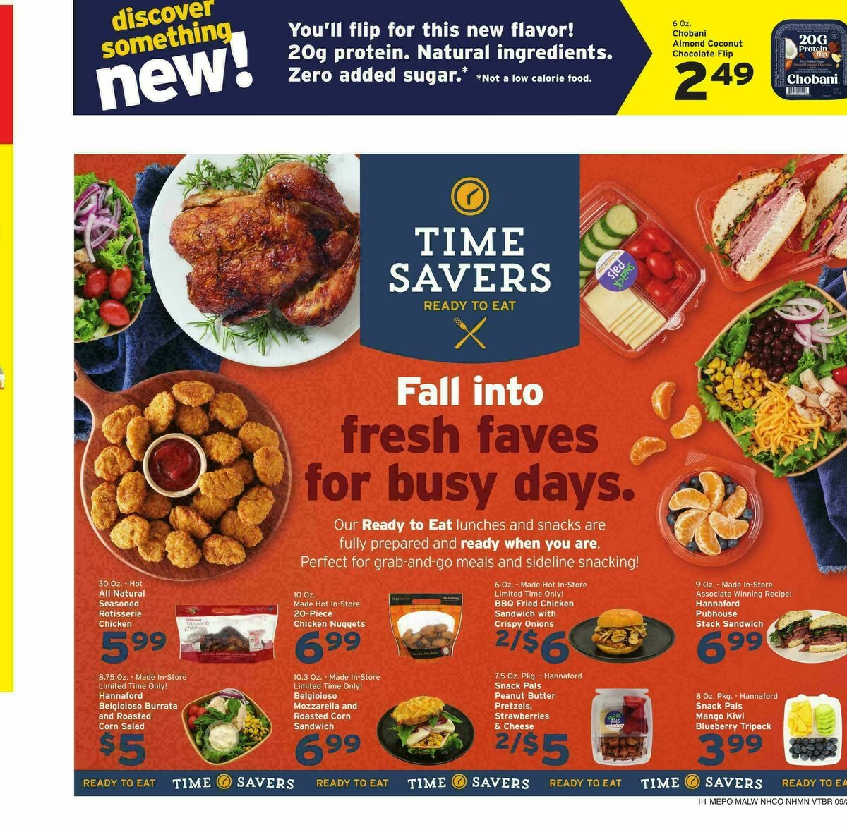 Hannaford Weekly Ad from September 20