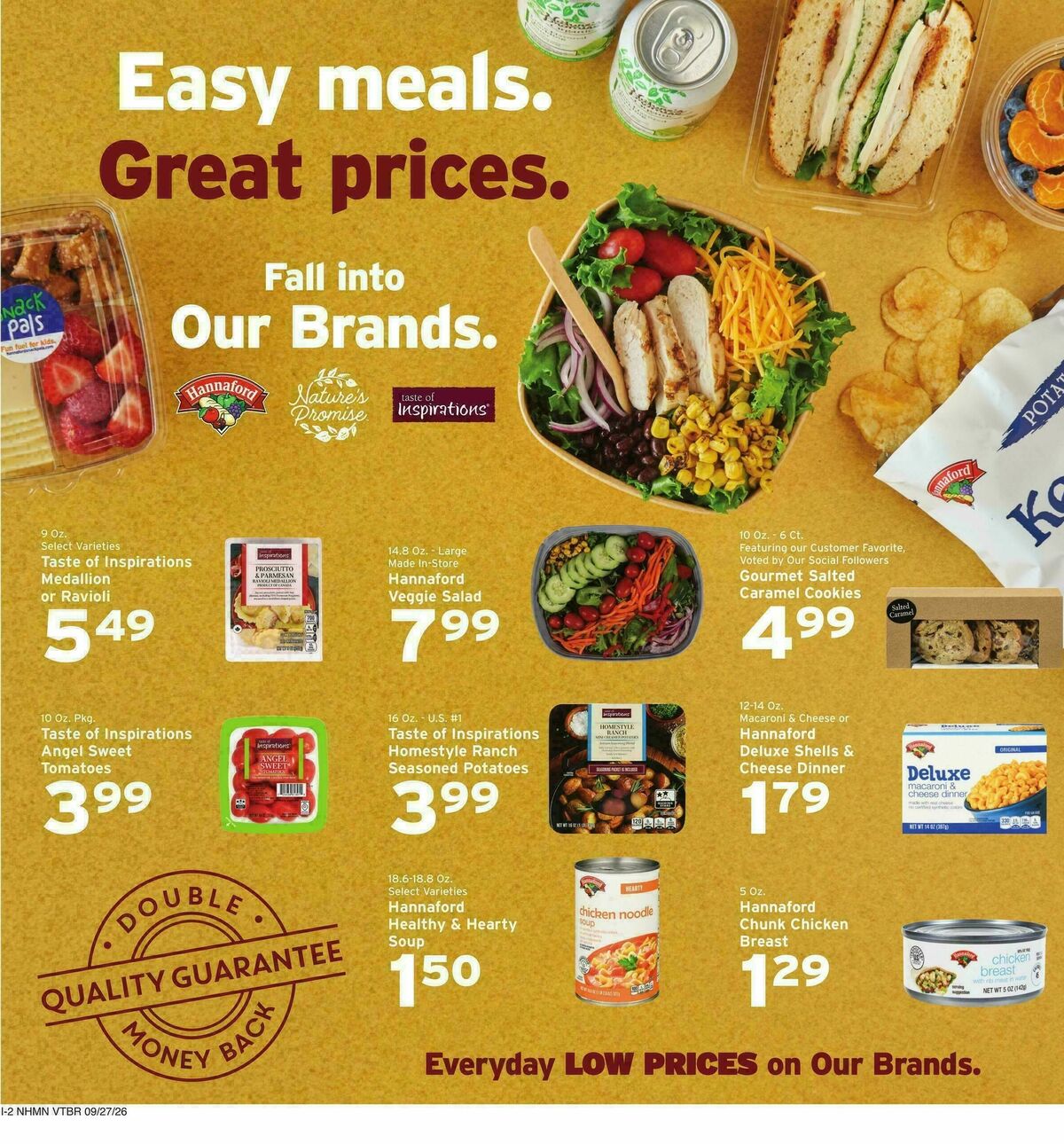 Hannaford Weekly Ad from September 27