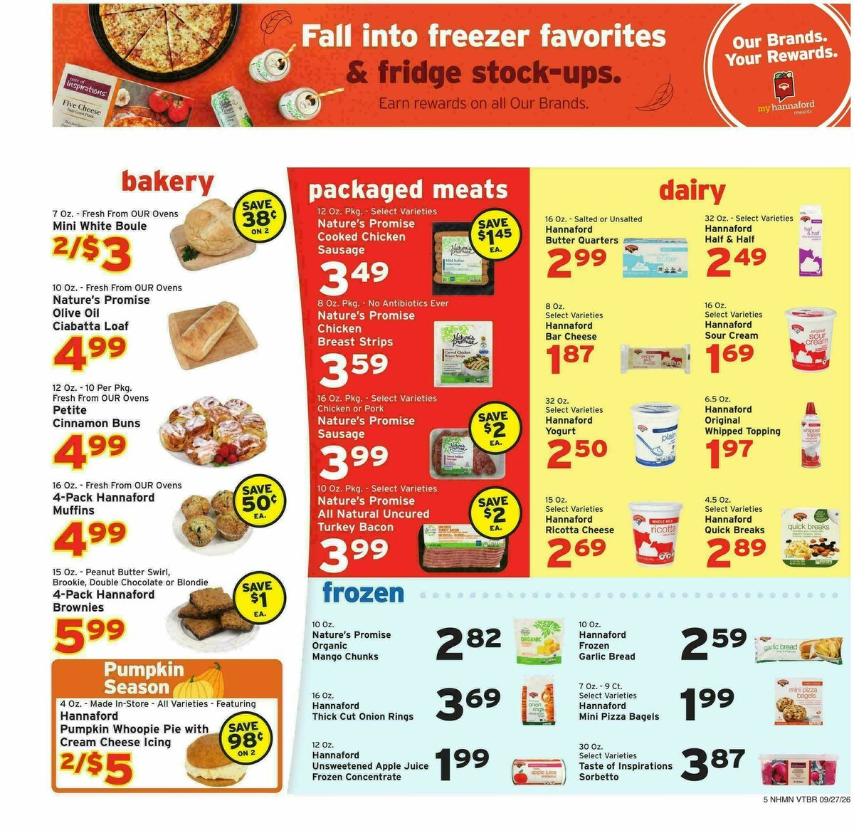 Hannaford Weekly Ad from September 27