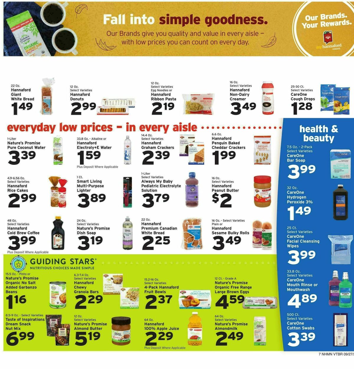 Hannaford Weekly Ad from September 27