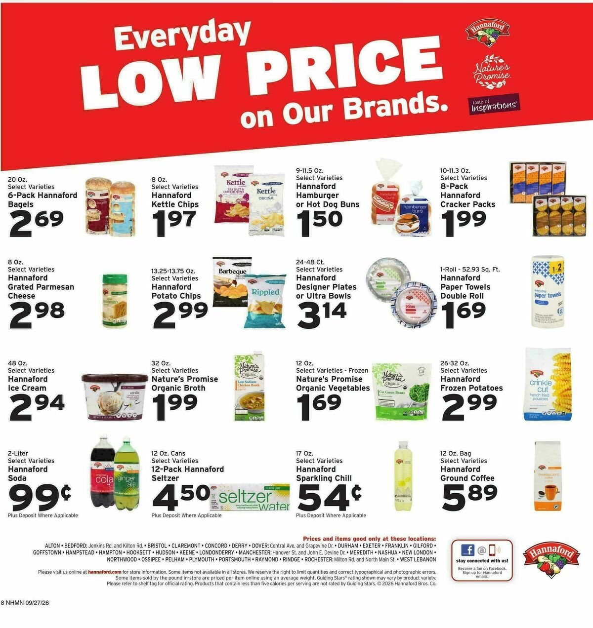 Hannaford Weekly Ad from September 27