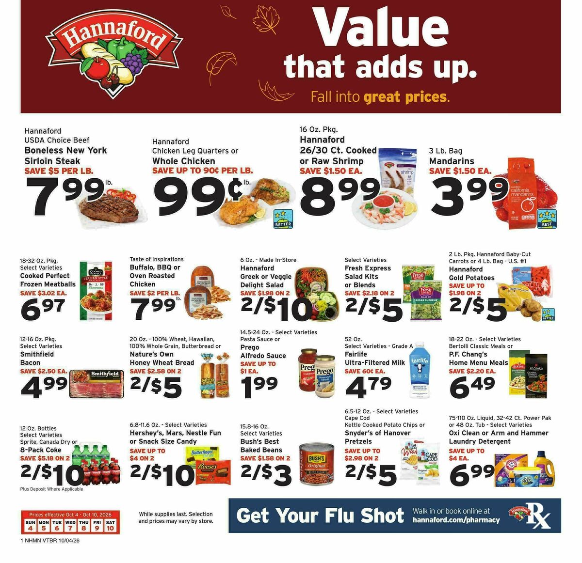 Hannaford Weekly Ad from October 4