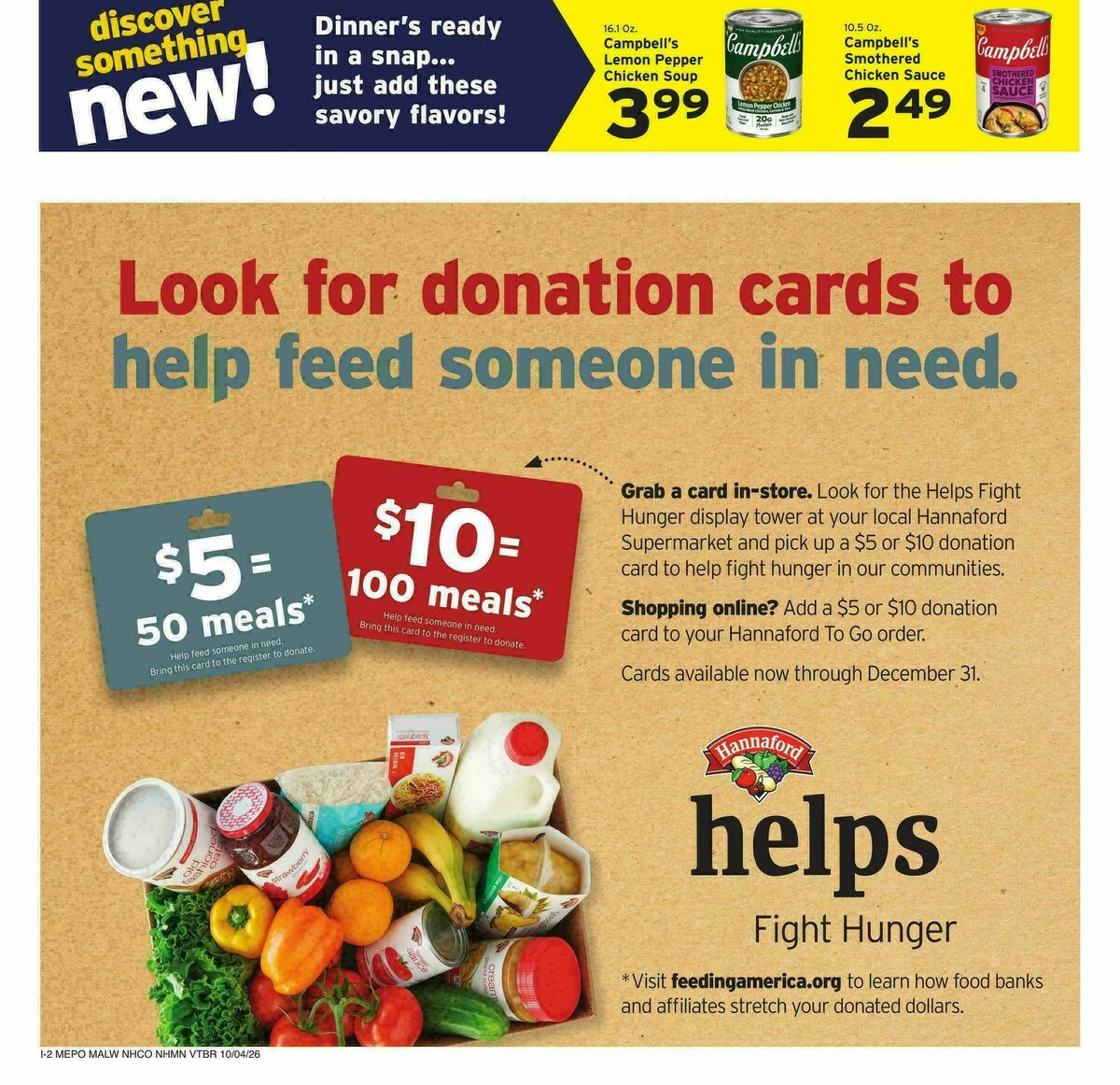 Hannaford Weekly Ad from October 4