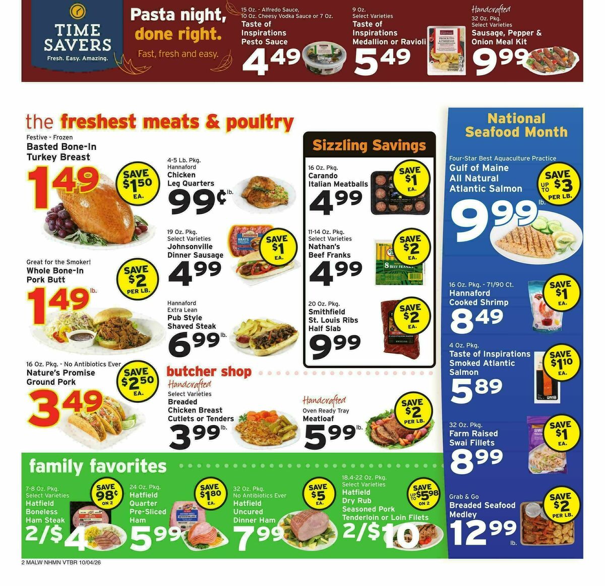 Hannaford Weekly Ad from October 4