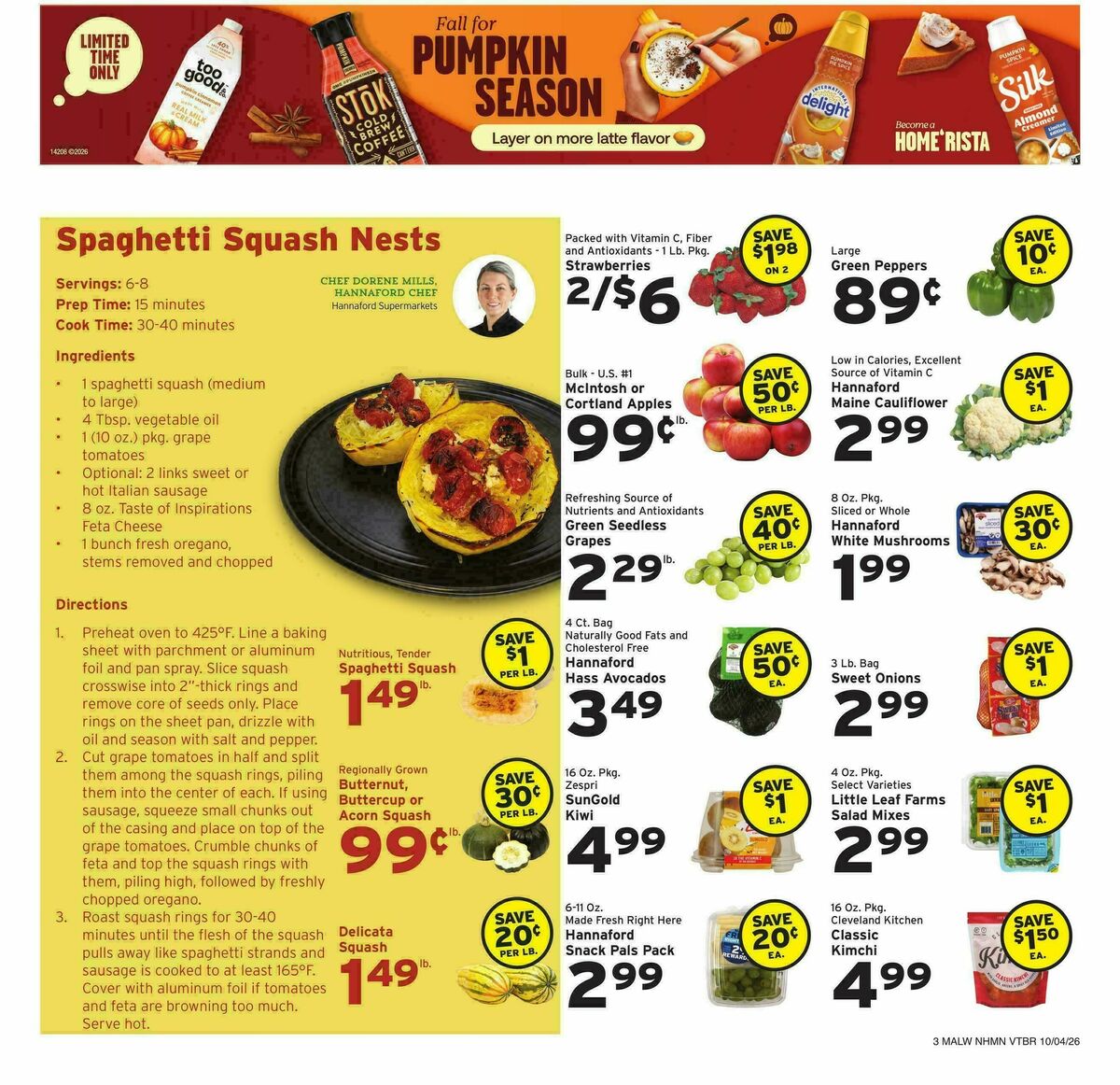 Hannaford Weekly Ad from October 4