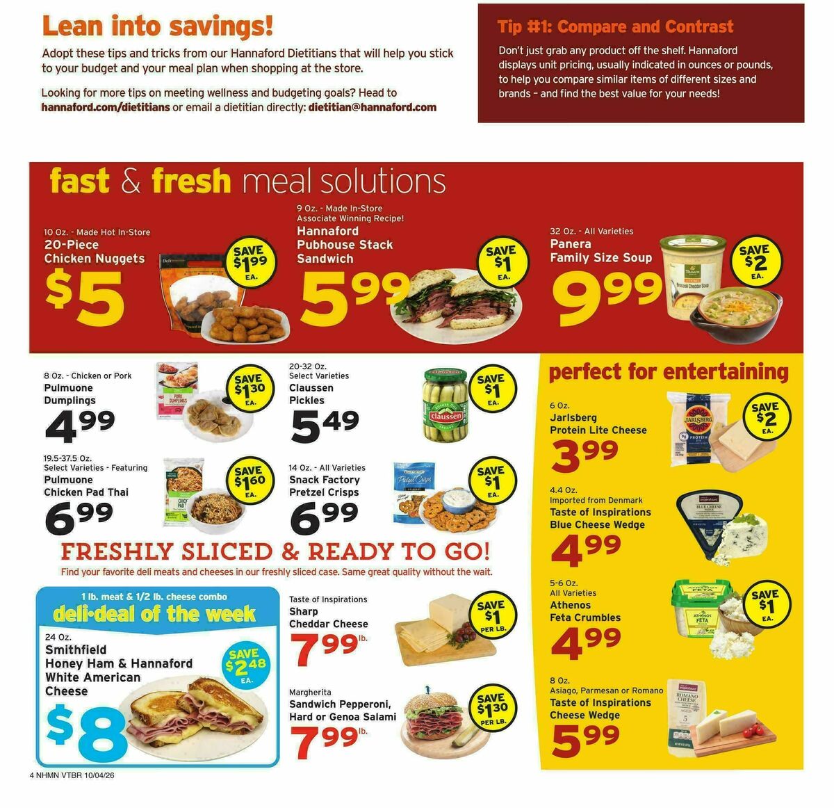 Hannaford Weekly Ad from October 4