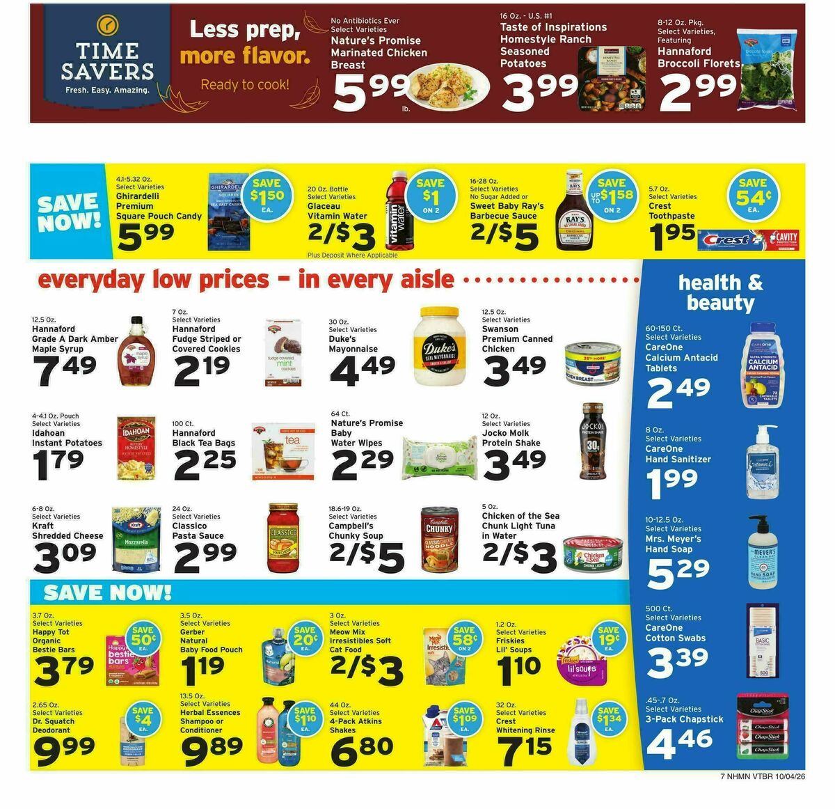Hannaford Weekly Ad from October 4