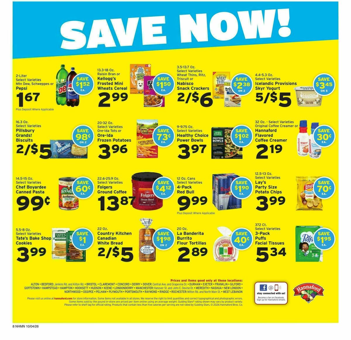 Hannaford Weekly Ad from October 4