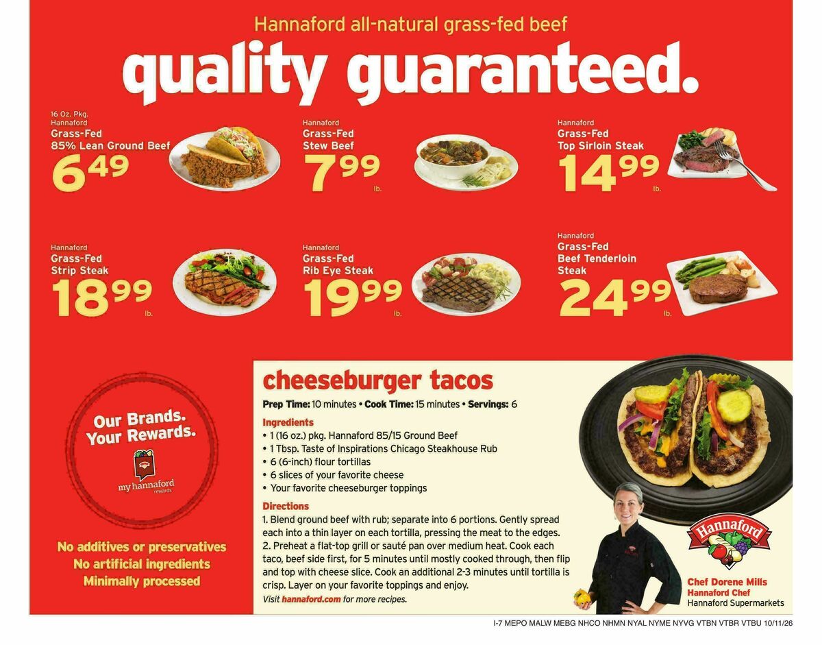 Hannaford Weekly Ad from October 11