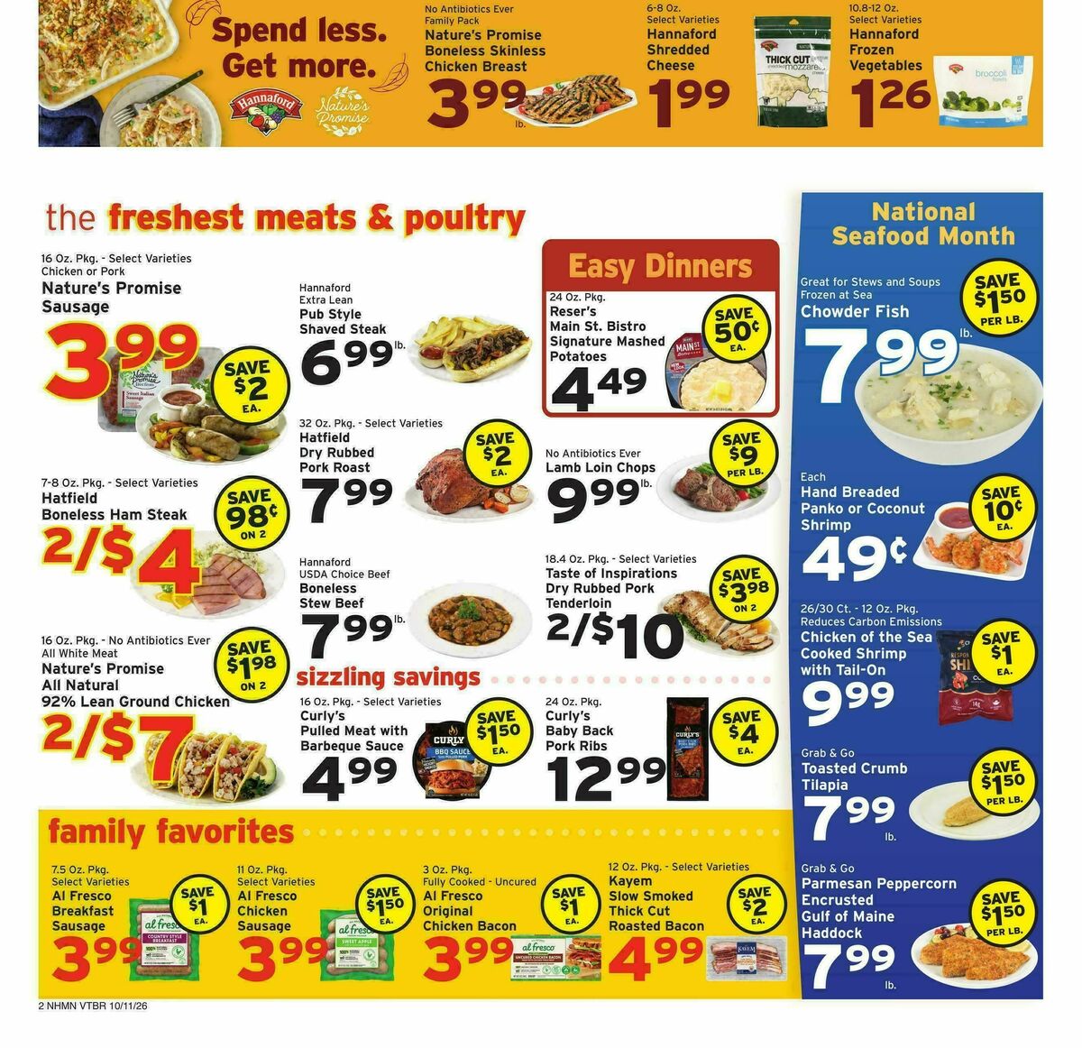 Hannaford Weekly Ad from October 11