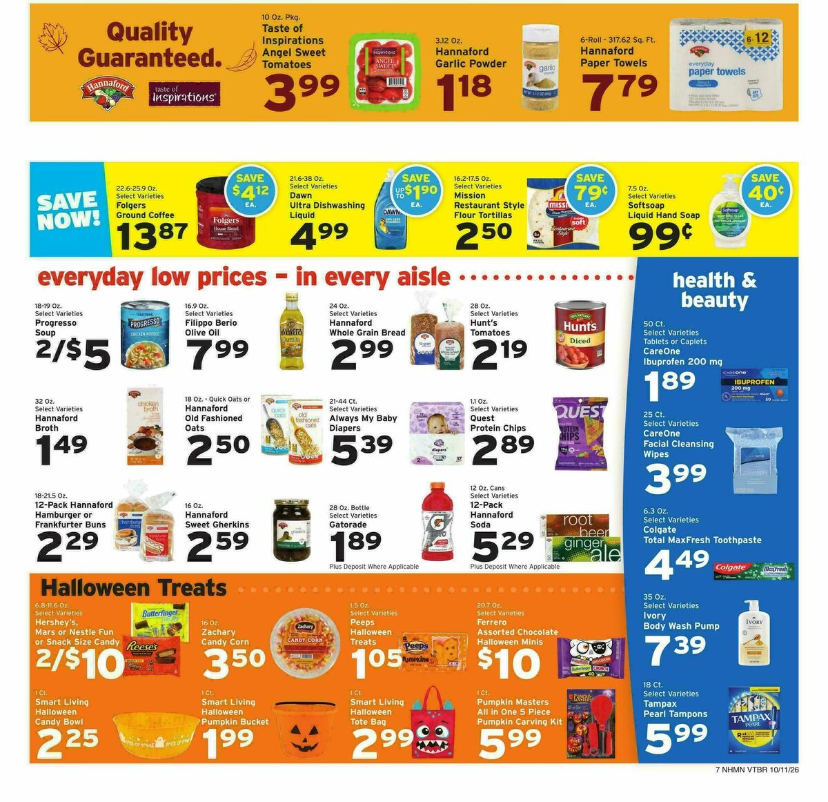 Hannaford Weekly Ad from October 11