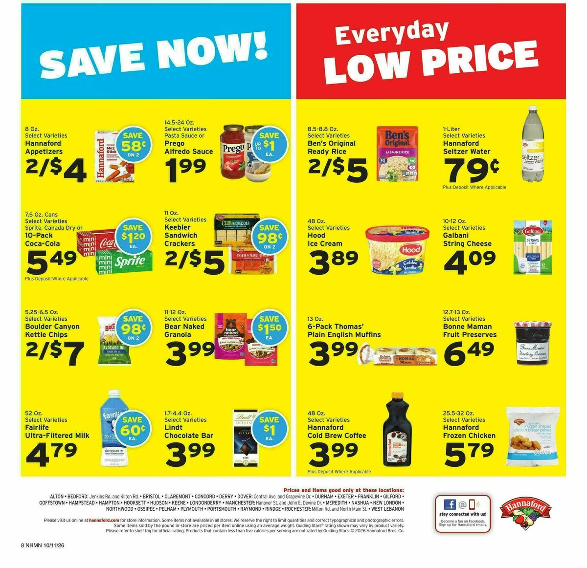 Hannaford Weekly Ad from October 11