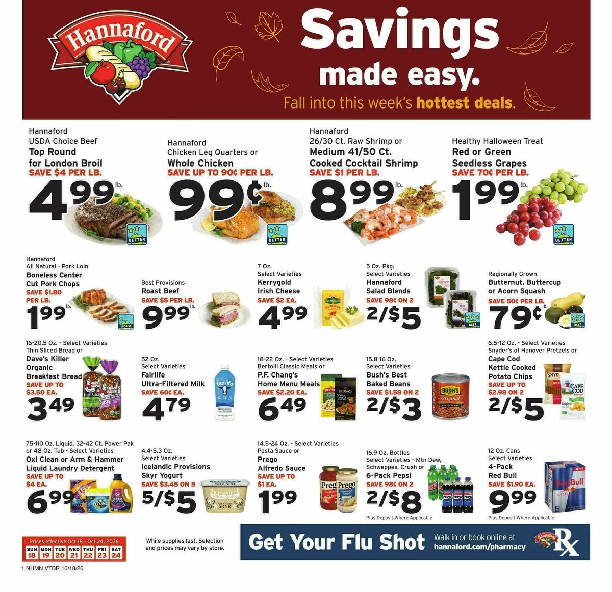 Hannaford Weekly Ad from October 18