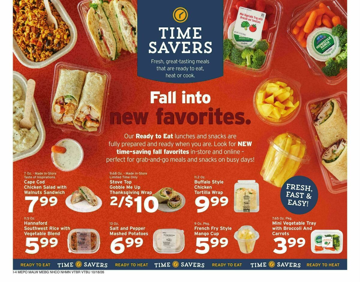 Hannaford Weekly Ad from October 18