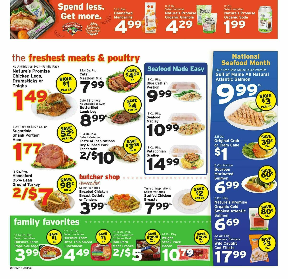 Hannaford Weekly Ad from October 18