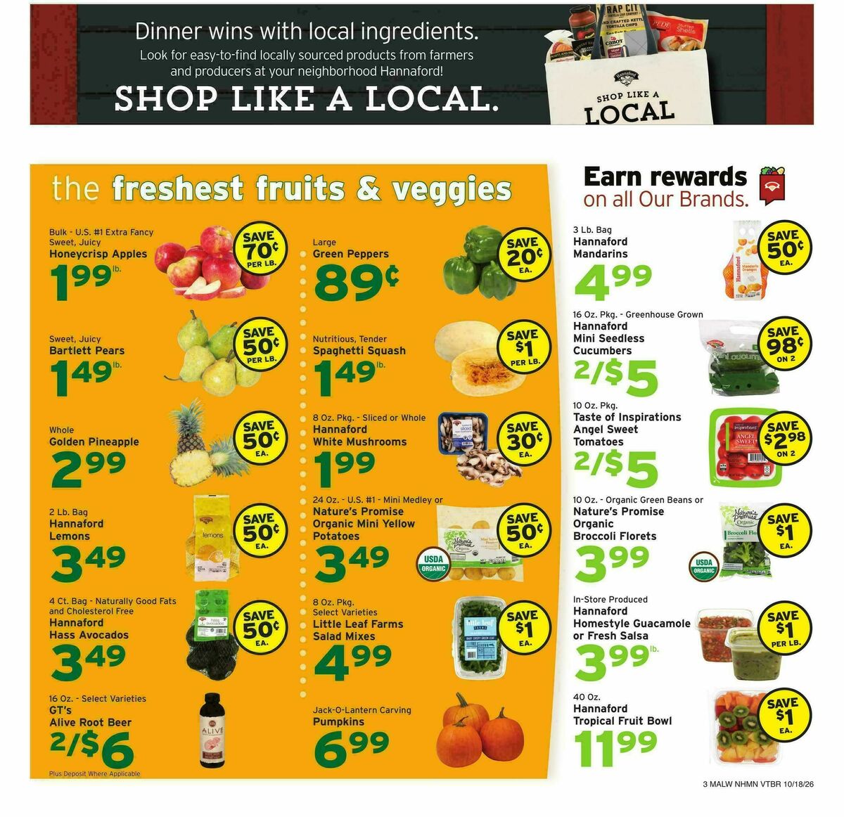 Hannaford Weekly Ad from October 18