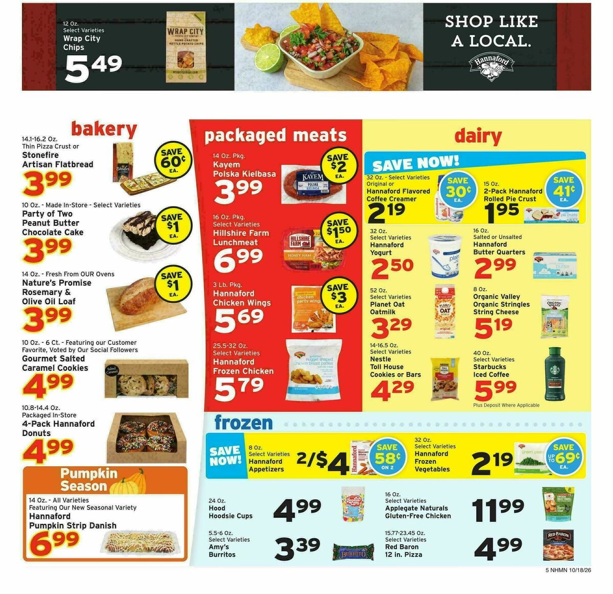 Hannaford Weekly Ad from October 18