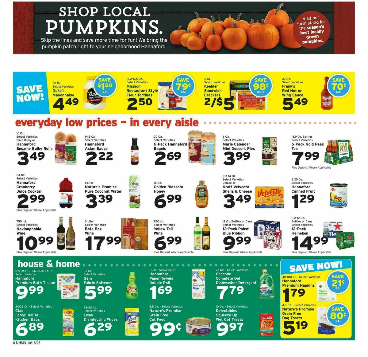 Hannaford Weekly Ad from October 18