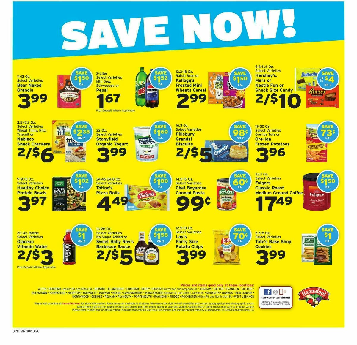Hannaford Weekly Ad from October 18