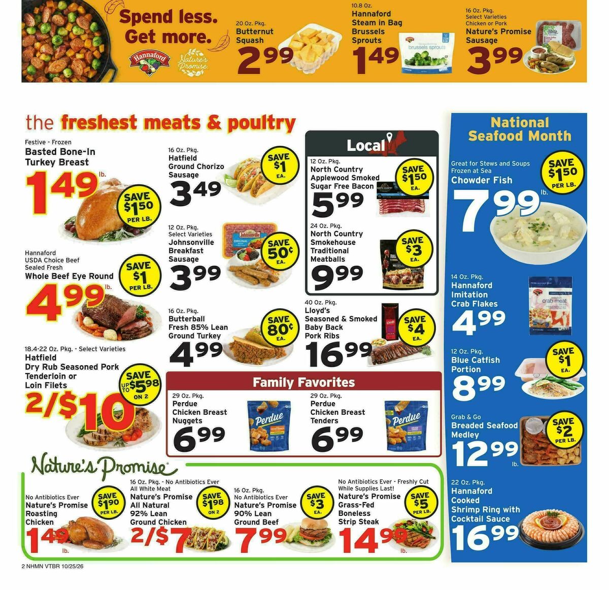 Hannaford Weekly Ad from October 25